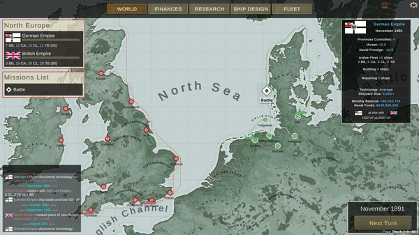 终极提督:无畏战舰/Ultimate Admiral: Dreadnoughts(v1.4.0.8)(图1) 终极提督:无畏战舰/Ultimate Admiral: Dreadnoughts(v1.4.0.8)(图1)