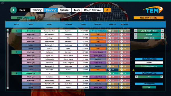 网球精英经理2/Tennis Elbow Manager 2(v1.0e)(图5) 网球精英经理2/Tennis Elbow Manager 2(v1.0e)(图5)