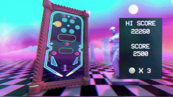 蒸汽波弹子球/Vaporwave Pinball(图2)