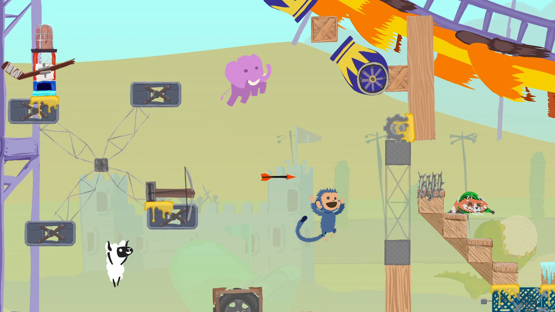 超级鸡马/Ultimate Chicken Horse/支持网络联机(图4) 超级鸡马/Ultimate Chicken Horse/支持网络联机(图4)
