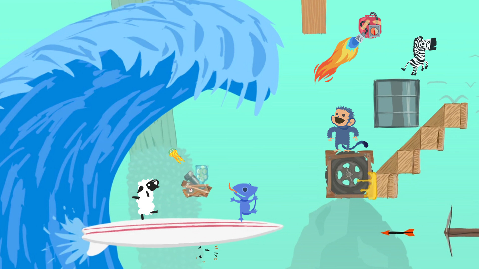 超级鸡马/Ultimate Chicken Horse/支持网络联机(图2) 超级鸡马/Ultimate Chicken Horse/支持网络联机(图2)