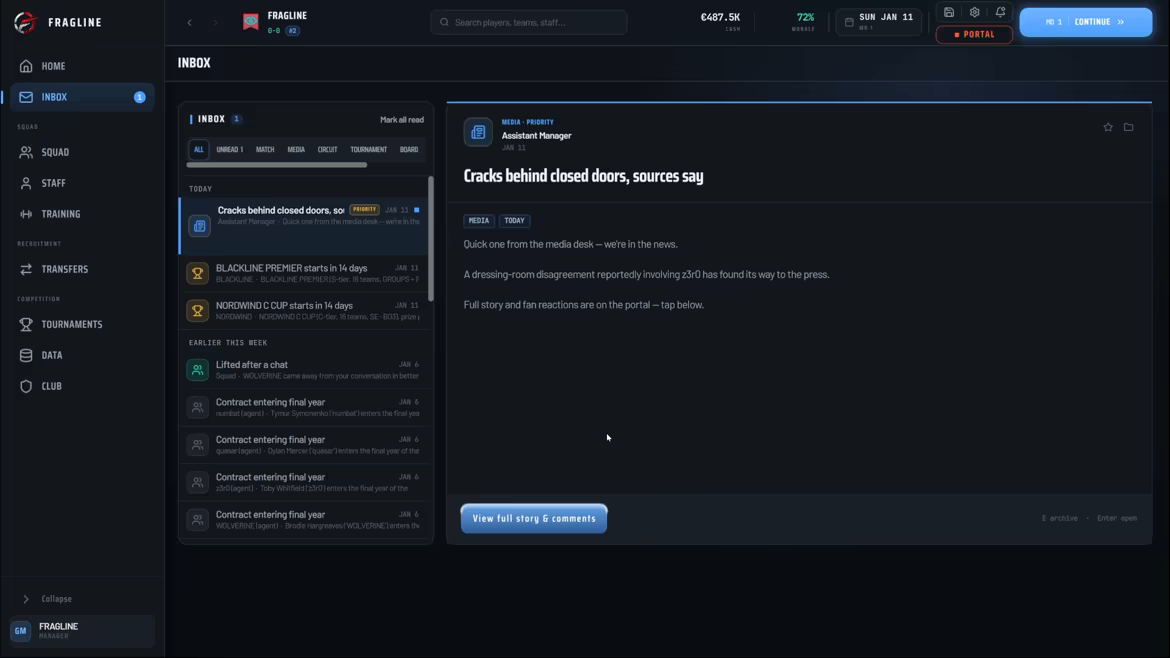 战线电竞经理/FRAGLINE: Esports Manager(图5) 战线电竞经理/FRAGLINE: Esports Manager(图5)
